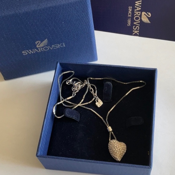 Swarovski Silver Heart Necklace - Picture 2 of 3